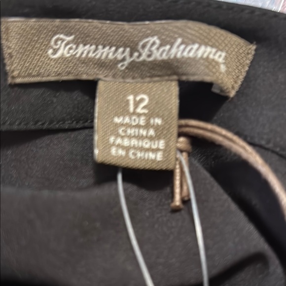 NWT. Tommy Bahama Black Wide Leg Pants with Textured Fabric NEW WITH TAGS - Picture 4 of 8